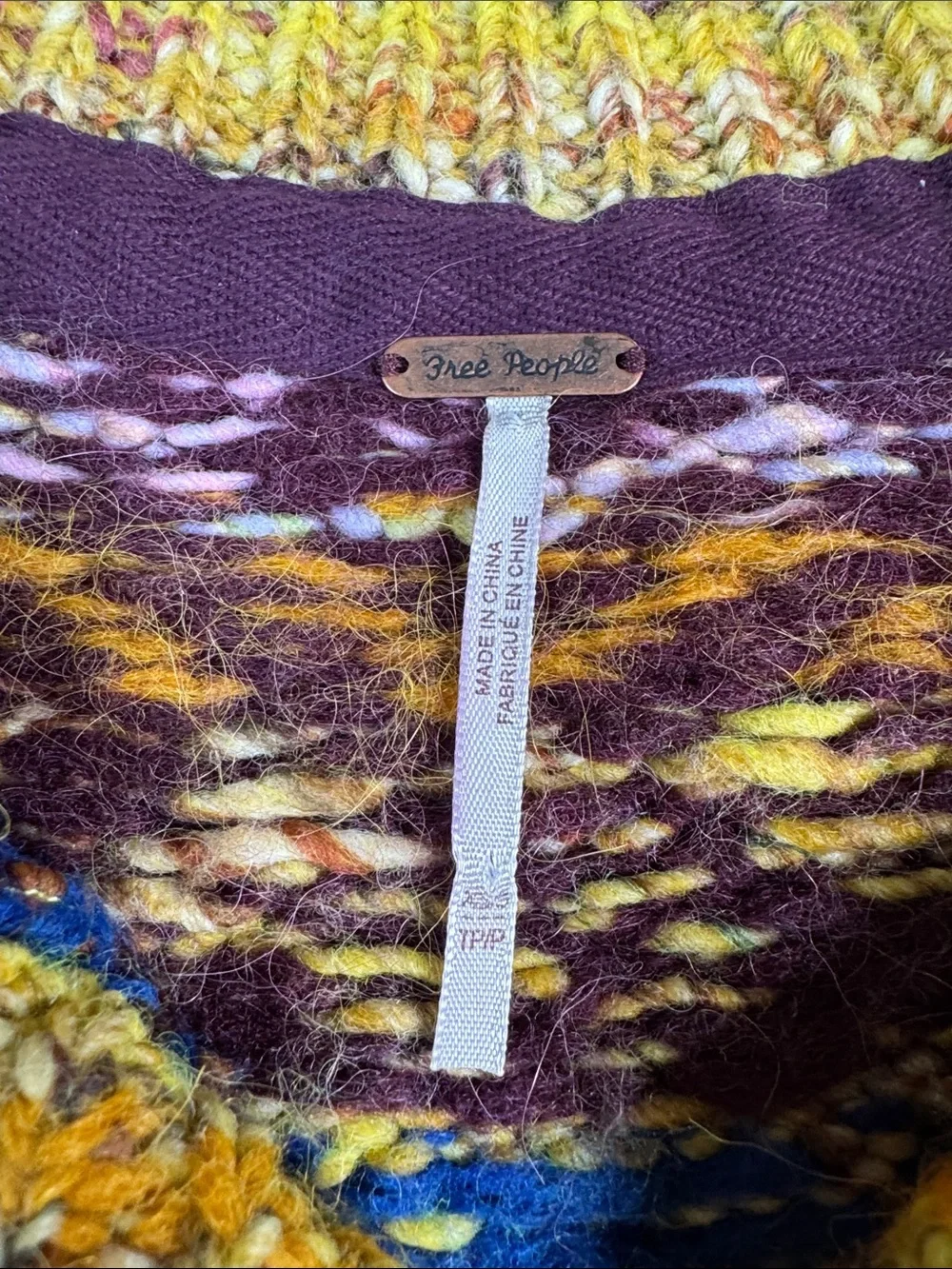 FREE PEOPLE ISLE OF SKYE SWEATER COAT NORDIC WOOL ALPACA CARDIGAN SIZE XS/S